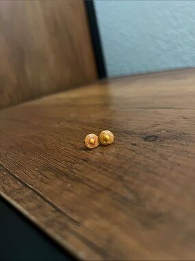 Pancake Shaped Stud Earrings